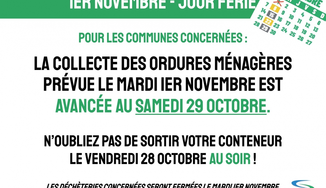 1ER NOVEMBRE : COLLECTE AVANCÉE